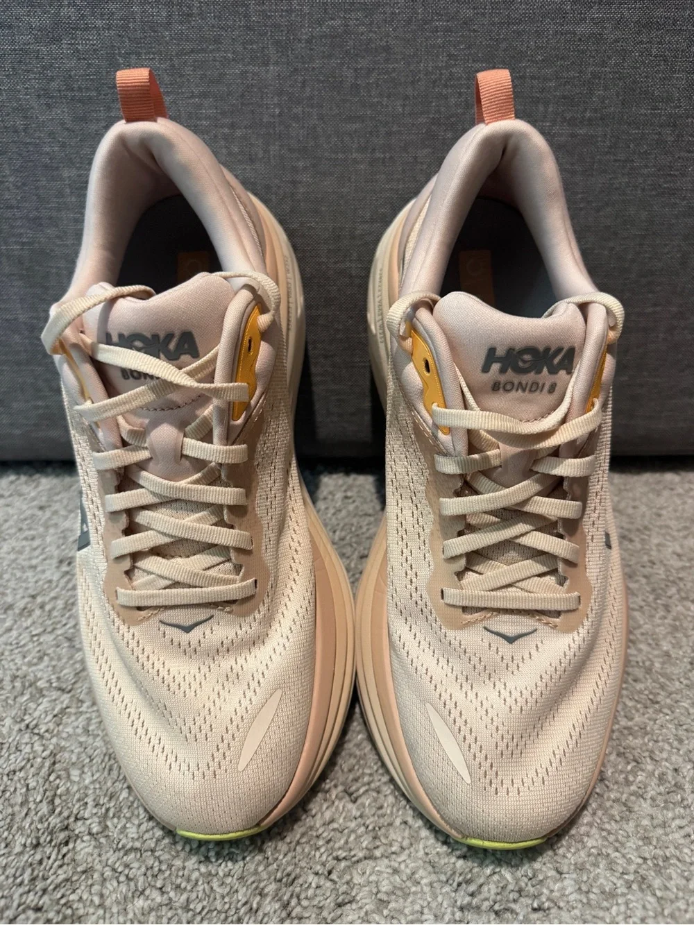 HOKA Bondi 8 Women’s Size 10B Running Shoes Cream Vanilla